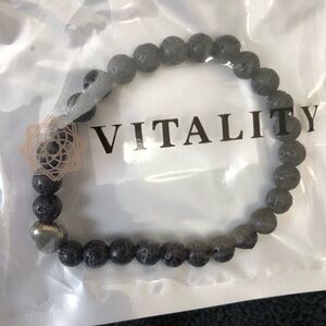 Heart and Lava Rock Diffuser Bracelet, 6mm